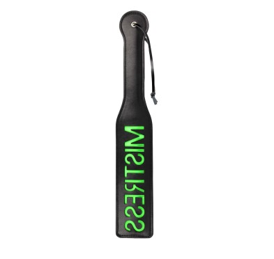 'Mistress'' Paddle - Glow in the Dark - Black/Neon Green